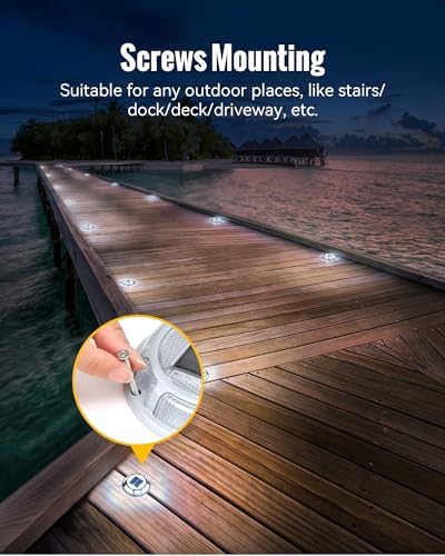 Solar Driveway Lights Dock Lights Waterproof 12 Pack, 2 Colors in 1 - Image 6