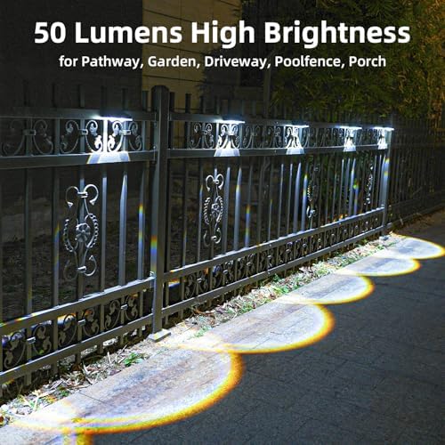 EGOBOO Outdoor Solar Lights for Fence, 12H Runtime, IP65 Waterproof, 6 Pack - Image 2