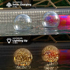 2-Pack 7.4x7.3 Solar Floating Pool Lights Ball Outdoor Water-Resistant IP66 Solar-Powered that Float Candles Flickering Lights for Swimming Pool Decor Pond Garden Party - Image 2