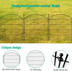 Decorative Garden Fences 32in x 36ft, 15 Pack Outdoor Fencing Animal Barrier Dog Border, Metal Wire Fence Panels for Garden Decor, Flower Bed Edging Borders for No Dig Patio Yard - Image 5