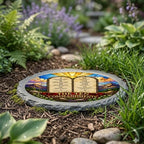 Magnolia Garden 10-Inch Ten Commandments - Faux Stained Glass Exodus Bible Verse Garden Stone, Weather-Resistant Resin Pathway Accent, Inspirational Christian Outdoor Yard Decor & Walkway Plaque - Image 4