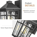 Darkaway 2pcs Outdoor Wall Lights, 14inch Large Exterior Lighting Fixtures - Image 5