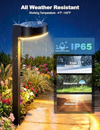 VOLISUN Solar Pathway Lights Outdoor, 12 Pack 3CCT(3000K/4500K/6000K) Bright Solar Walkway Lights, Auto On/Off, Landscape Path Lights with Optical Len & IP65 Waterproof for Yard Patio Walkway Driveway - Image 3