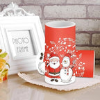 Christmas Santa Claus Flameless Candles with Remote Green Battery Operated Candles with Timer Pack of 2 Snowman LED Pillar Lights for Home Decorations - Image 3