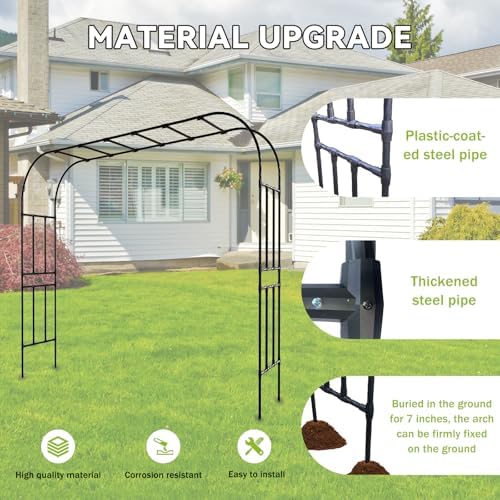 25MM Thickened Garden Arch Trellis – 126"(L) x 105"(H) Arbor - Image 2