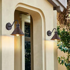 Tarentlight Dusk to Dawn Outdoor Gooseneck Wall Sconce with Dark Sky Cast Hammered Aluminum Shade in Oil Rubbed Bronze Finish,Anti-Rust Waterproof Outdoor Light for Farmhouse Porch Garage,1-Light E26 - Image 6