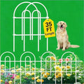 AMAGABELI 25 Panels 24in(H)×35ft(L) Decorative Garden Fence No Dig Rustproof Metal Pre-Linking Fence Panels Garden Edging Border Animal Barrier Fencing for Flower Beds Yard Patio Outdoor Decor White by AMAGABELI+GARDEN+%26+HOME