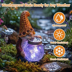 Lyeasw Solar Gnome Decor with Honeycomb Lantern, Outdoor Garden Decor - Image 5