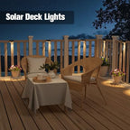 NIORSUN Solar Fence Lights,24 Pack Solars Deck Light,Warm White Color,Outdoor Bulb Waterproof Led IP65,Power Patio Lamp with Lenses for Outside/Backyard/Railing/Yard(Black) - Image 5