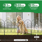 Thealyn Garden Fence 32" x 10ft, 5 Panels, No Digging Metal Barrier - Image 2