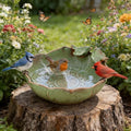 Ceramic Bird Bath for Outdoors, 10.1" Ground Ceramic Bird Baths Bowl for Outside, Garden Bird Baths Weather Resistant, Birdbath for Deck, Balcony, Lawn by inanil
