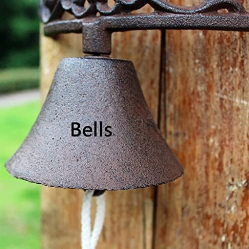 Cast Iron Elk Outdoor Wall Doorbell Rustic Retro Wrought Iron Dinner Front Door Manual Bells (Black 21 * 21 * 12cm) - Image 5