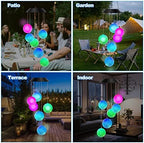 Solar Wind Chimes Color Changing,Crystal Ball Wind Chimes,Solar Powered Wind Chimes for Outside,LED Mobile Hanging Wind Chime,Outdoor Waterproof Wind Bell Light for Patio Yard Garden Home Decoration - Image 7
