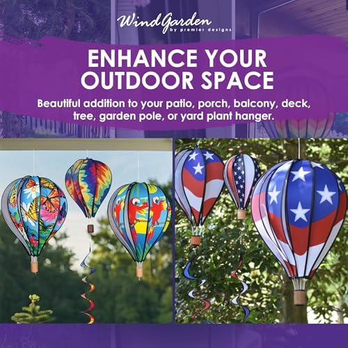 Hot Air Balloon Hanging Garden Spinner 22" - Vibrant Strawberry Design, Weather-Resistant Outdoor Decor, Durable & Lightweight for Patios, Yards, and Gardens - Eye-Catching Wind Spinner - Image 5