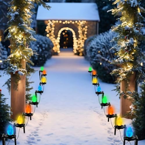 Suzile 150 Pcs Christmas Plastic Light Stakes 7.5'' Tall Xmas Yard Stakes - Image 4