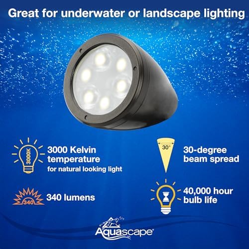 Aquascape LED Pond Garden Landscape Spotlight 6 Watt | Submersible | 12 Volt | 5 Year Limited Warranty - Image 4