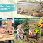 Starfish Beach Garden Tool Bag, Garden Tote Storage Bag with 10 Pockets, Indoor and Outdoor Seashell Hawaiia Tropical Gardening Tool Organizer for Women Men - Image 7