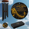 Personalized Music Memorial Wind Chime – Custom Name & Years in Loving Memory Tribute – Sympathy Gift for Musician Families – Memorial Windchimes for Loss of Loved One – Remembrance Décor by AlpadilCo