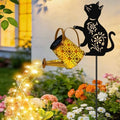 VOOKRY Solar Lights Outdoor,Watering Can with Cat Silhouette Stake by VOOKRY