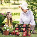 Apples Garden Tool Bag Organizer Heavy Duty Fruit Green Leaf Gardening Tote Bag with 10 Pockets for Women Men Gardening Gifts - Image 6
