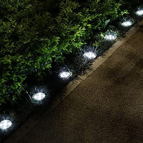 SagaSave Solar Lights Garden 8 LED Solar Disk Lights for Pathway Yard Walkway Patio Lawn Path 5PCS - Image 7