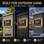 Custom LED House Numbers, Personalized Backlit Address Sign for Outside - Image 3