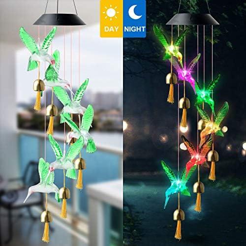 Hummingbird Solar Wind Chimes Outdoor, for All Moms Discover Everything, All for Moms/Women/Grandma/Daughter/Aunt/Friend/Wife/Sister.Gardening Gift,Memorial Gift, Christmas Yard Decor - Image 5