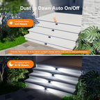 6-Pack Solar Step Lights, Waterproof, Cool White Dual-Sided Glow - Image 4
