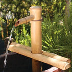 Bamboo Accents 12" Adjustable Bamboo Fountain Kit with Pump – Classic Zen Water Feature for Bowls, Basins, Water Gardens & Patio Decor, Indoor/Outdoor (Container Not Included) by BambooAccents