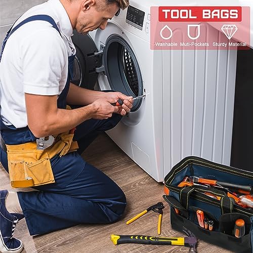 Silkfly 13 Inch 8 Pcs Tool Bags for Men,Waterproof Tools Organizer Bag - Image 6