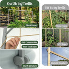 Vego Garden 8.0ft Long Tomato Metal Frame Trellis, Garden Trellis for Climbing Plants Like Cucumber Beans Tomatoes & Vines, (Garden Beds Not Included) - Image 4