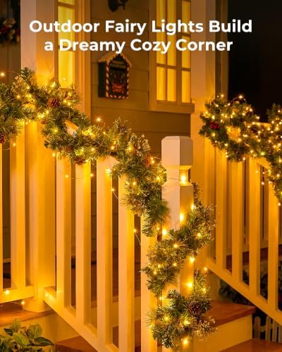 Brightown 4 Pack Solar Fairy Lights Outdoor, Total 132FT 400LED, Warm White - Image 5