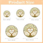 Personalized Anniversary Stained Glass Suncatcher, Tree of Life Couple Window Hanging Decor, Custom Anniversary Wedding Gift for Wife Husband Couple Keepsakes Love Birds Home Decor Bride Groom 11.81" - Image 5