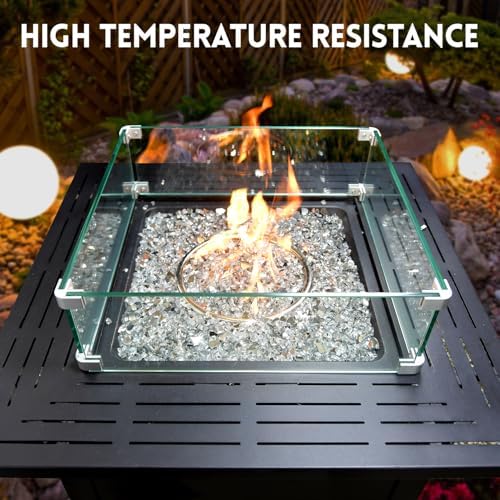 GasSaf 1/4 Inch Crystal Ice Fire Glass Reflective Tempered Fireglass, 10lb - Image 5