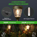 XMCOSY+ Solar Pathway Lights Outdoor 6 Pack, 2 Lighting Solar Garden Lights - Image 3