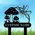 Personalized Garden Dragonfly Sign - Custom Name Iron Metal Plaque for Outdoor Yard Decor, Housewarming Gift, Family Home Marker by Custom