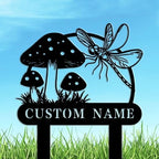 Personalized Garden Dragonfly Sign - Custom Name Iron Metal Plaque for Outdoor Yard Decor, Housewarming Gift, Family Home Marker by Custom