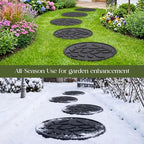 Nuanchu Leaf 8 Pack Rubber Stepping Stones 17" - Image 6