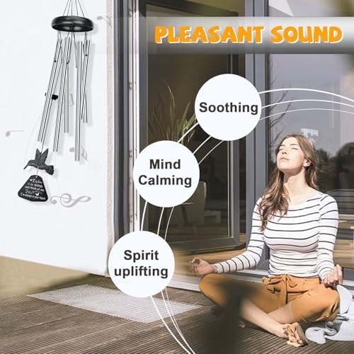 Sympathy Wind Chimes for Outside Deep Tone, Memorial for Loss of Loved One Prime, Bereavement Condolence Remembrance Funeral Gifts for Grieving Friends Loss of Mother Father - Image 4