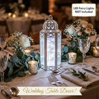 Vela Lanterns Decorative Indoor Moroccan Candle Holder, White, M, 2-Pack - Image 3