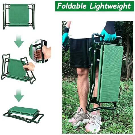 Garden Kneeler Seat,Folding Stool with Handles,Thick EVA Foam Pad - Image 6