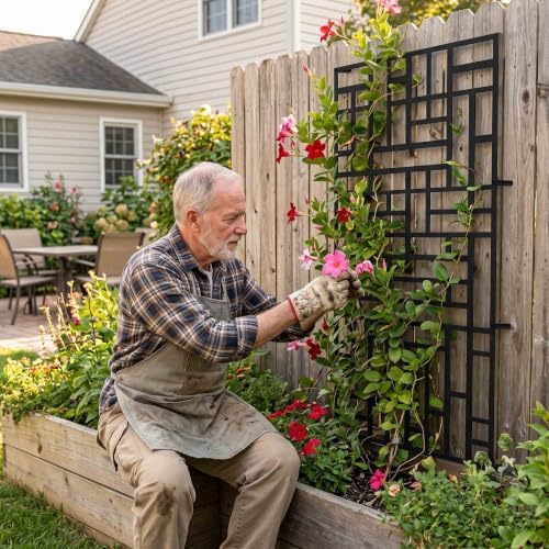 Large Wall Trellis for Indoor Outdoor Climbing Plant, 37×16.5×1.6in - Image 4