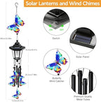 Large Solar Butterfly Wind Chimes, Gifts for Women Mom Grandma Wife Sister Daughter Neighbor, Black Metal Wind Chimes with Wind Catcher, Solar Decor Lights for Outdoor Garden Patio Yard Porch Window - Image 2