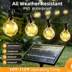 Solar Lights Outdoor Patio Lights 40FT G40 Waterproof Dimmable - Image 2