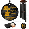 Personalized Memorial Wind Chimes for Outdoors Cowboy Cross Tribute Christian Sympathy Gift Custom Name Years for Loss of Loved One Dad Husband Faith Ranch Keepsake Hanging Garden Remembrance by AlpadilCo