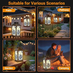 Solar Lantern Outdoor Waterproof Blue Deep Sea Toile Lighthouse Sailing Ships Octopus Whale Seagulls Garden Decor LED Solar Lights Hanging/Tabletop Lamp Gifts for Women Mom for Outside Yard Patio - Image 6
