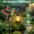2 Pack Hummingbird Solar Garden lights Outdoor Waterproof, Gifts for Women Mom Grandma Daughter, Stake lights with Solar Lantern, Hanging Solar Lights, Solar Path Light Yard Outside Patio Garden Decor - Image 6