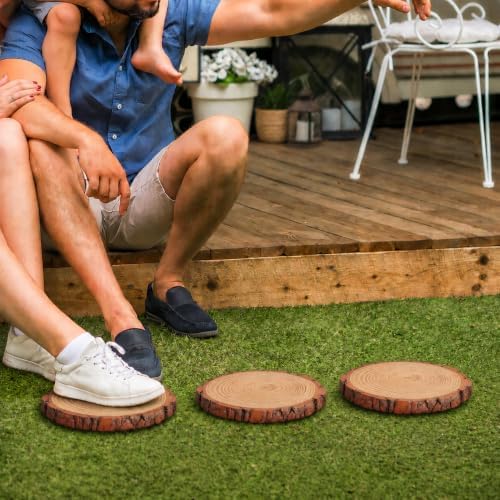 KESYOO 3-Piece Wood Garden Stepping Stones for Outdoor Walkways and Yards - Image 5
