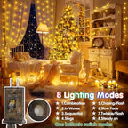 KNONEW 532FT 1600LED Outdoor Fairy Lights Plug in Warm White Xmas Decor - Image 2