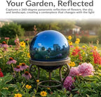 Sunnydaze 10" Handblown Glass Gazing Ball for Garden, Indoor or Outdoor Use - Image 2
